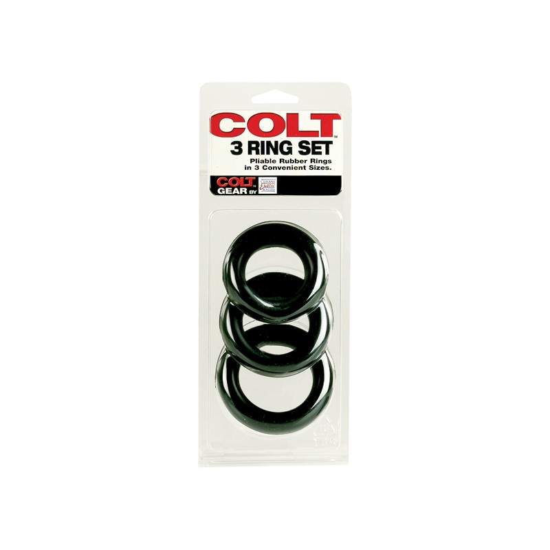 Pierścień-COLT 3 RING SET BLACK